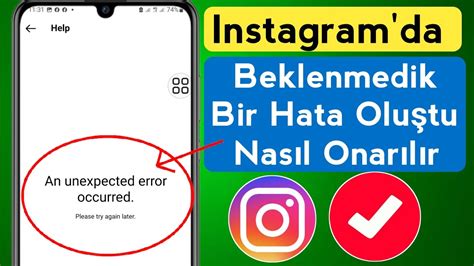 Instagram üzgünüz bir hata oluştu sorunu